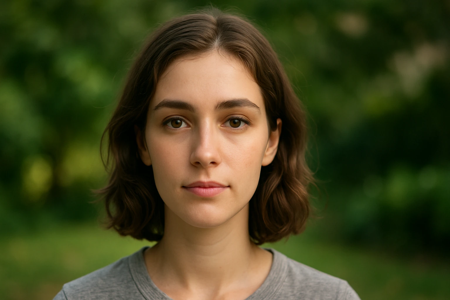 Original portrait photo used for AI image blending demonstration